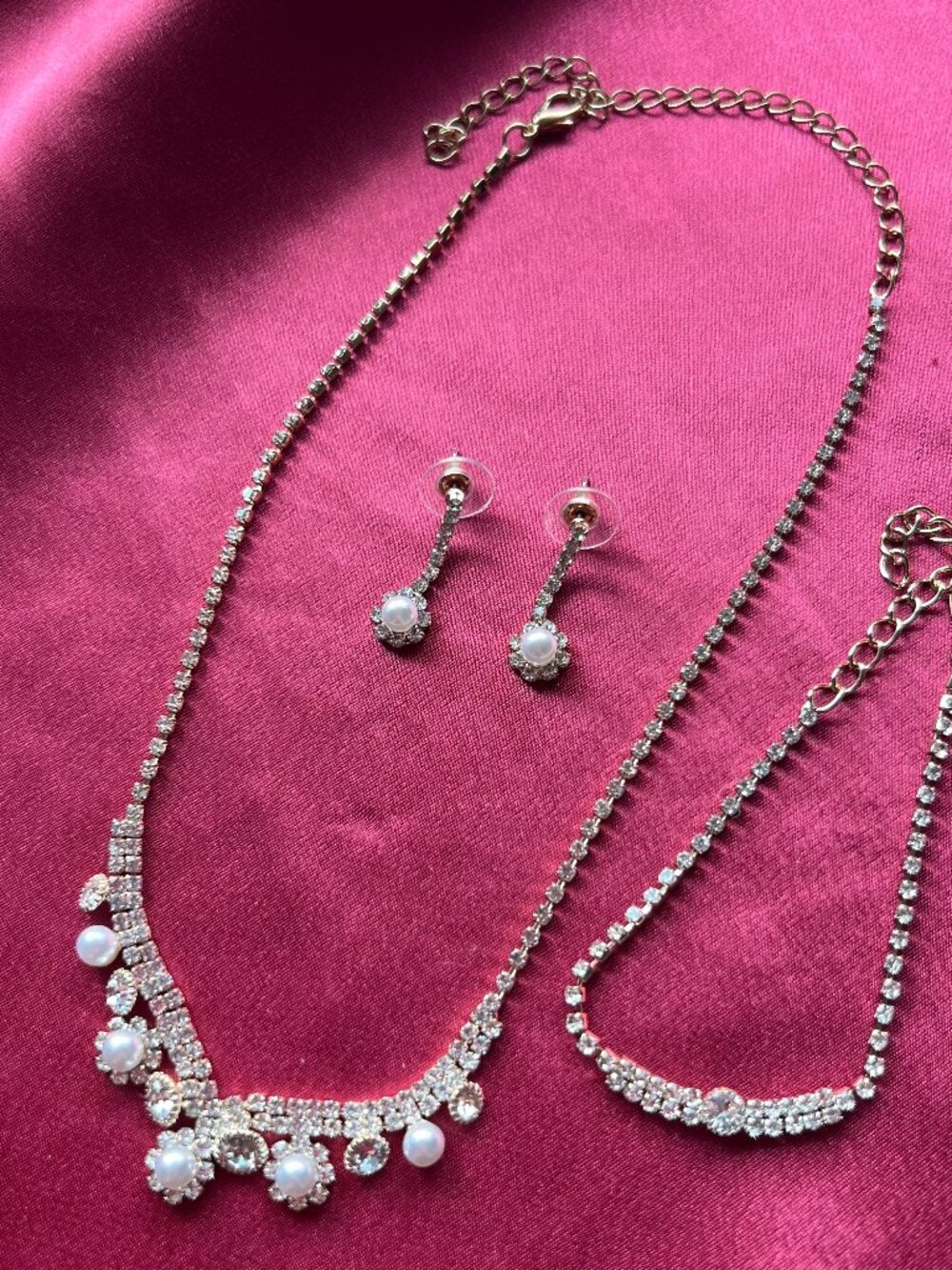 3 Piece Rhinestone Jewelry Set